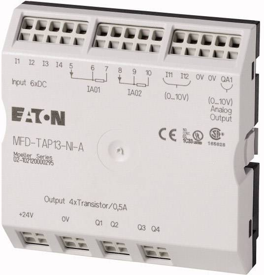 Eaton E/A-Modul mit Temperaturerfassung für MFD-Titan, Bereich A, 6DI(2AI), 4DO-Trans, 1AO - 106047 - 1 Stück