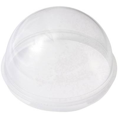 Durchsichtiger Plastikdeckel in Form einer Kuppel, verwendet zum Abdecken und Frischhalten von Lebensmitteln in Behältern.