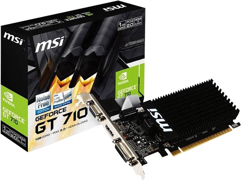 MSI Grafikkarte Nvidia GeForce GT710 1 GB DDR3RAM PCIe x16 HDMI®, DVI