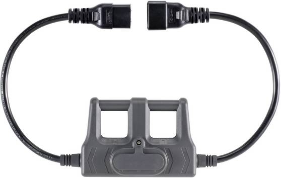 VOLTCRAFT CAA-1L 16 Messadapter  Kaltgeräte-Stecker C20 - Kaltgeräte-Buchse C19  Dunkelgrau