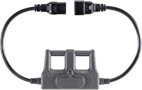 VOLTCRAFT CAA-1L 16 Messadapter  Kaltgeräte-Stecker C20 - Kaltgeräte-Buchse C19  Dunkelgrau