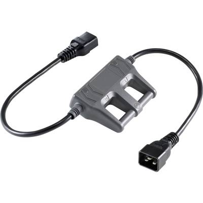 'Kaltgerätekabel mit Y-Stecker zum gleichzeitigen Anschluss von zwei Geräten an eine Stromquelle. Einsatz in Büros oder Serverräumen.'