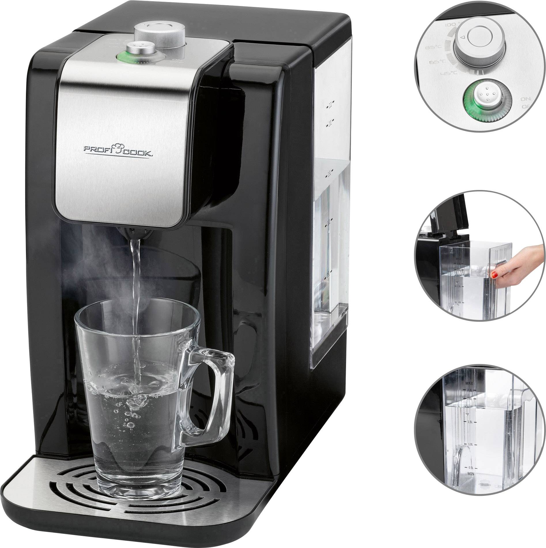 PROFICOOK Heißwasserspender 2,2L PC-HWS1168 sw-4
