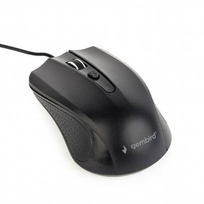 Gembird MUS-4B-01 Maus USB Optisch Schwarz 4 Tasten 800 dpi, 1000 dpi, 1200 dpi Integriertes Scrollrad-0
