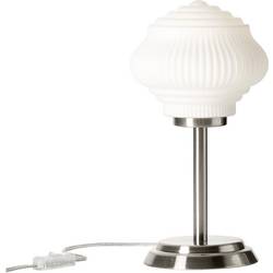 Stolní lampa LED E14 25 W Brilliant Tanic 73247/13 niklová, matná bílá
