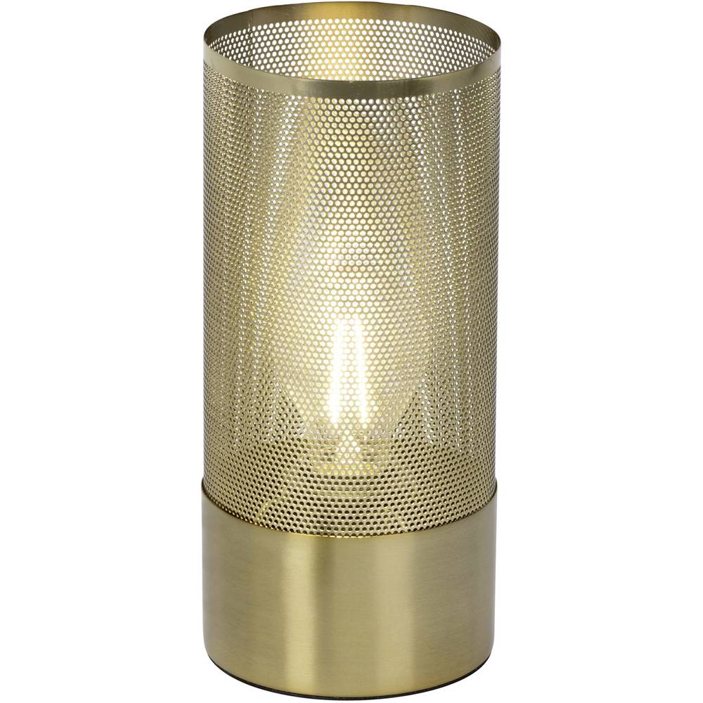 Tafellamp LED E27 40 W Energielabel: Afh. van lamp (A++ E) Brilliant Gracian 98940-18 Messing (gebor