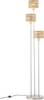 Brilliant Blanket 93446/45 Stehlampe LED E27 180 W Nickel (matt), Holz (hell)