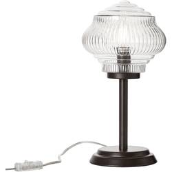 Stolní lampa LED E14 25 W Brilliant Tanic 73247/20 hnědá, transparentní