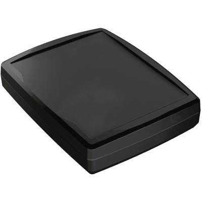 Schwarzer, rechteckiger Tischscanner mit glatter Oberfläche, geeignet zum Scannen von Dokumenten und Fotos im Büro oder Zuhause.