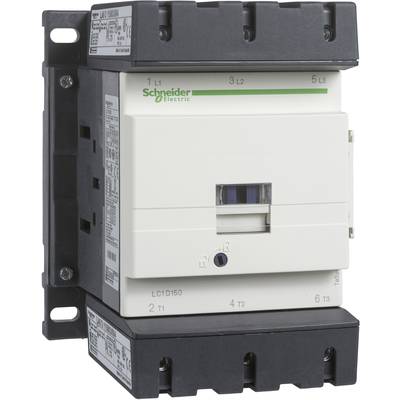 Ein elektrischer Leistungsschalter von Schneider Electric, halbnah, frontal. Gerät zeigt mehrere Anschlüsse und technische Details.