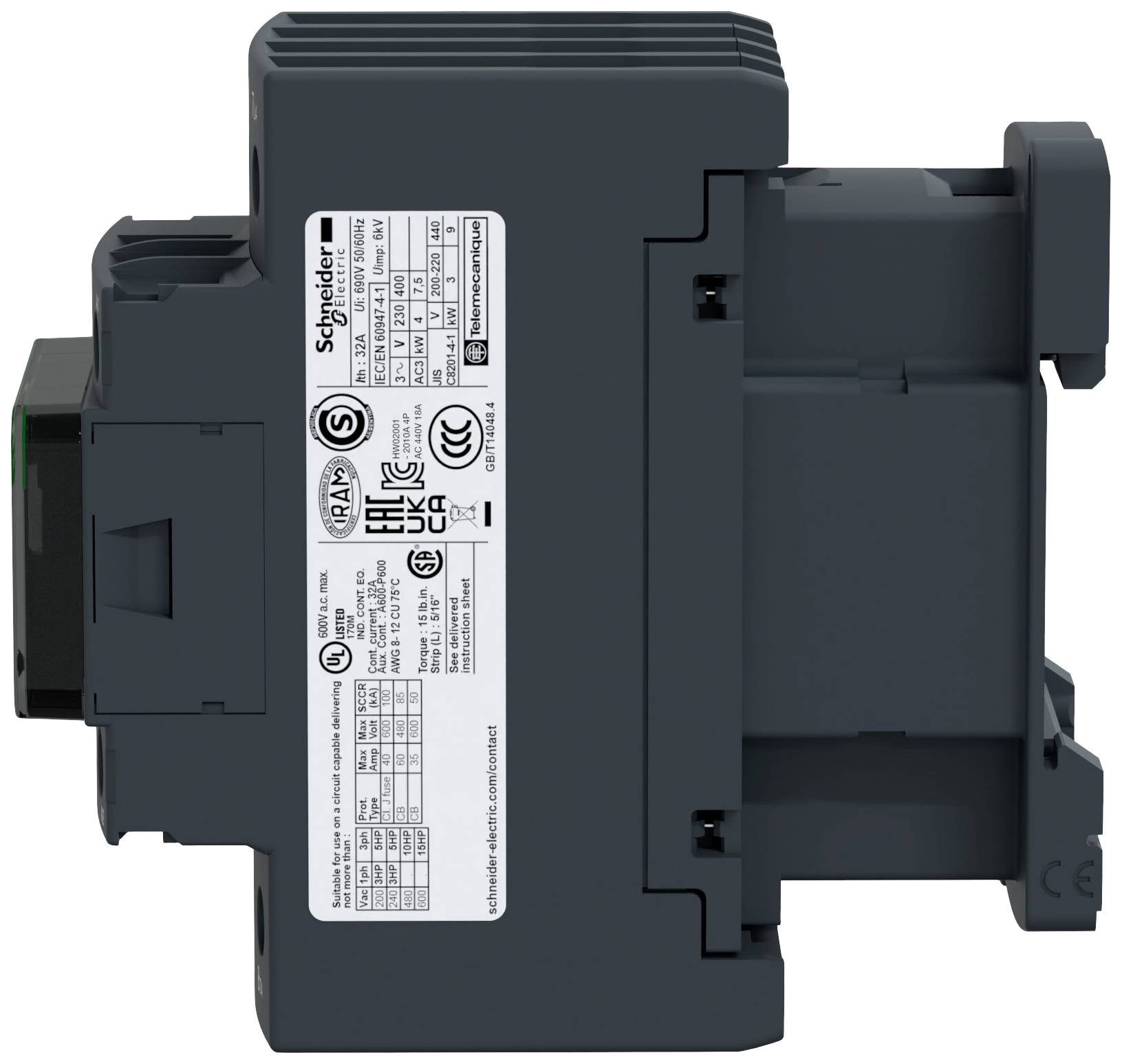 Elektronisches Gerät mit gehäuseintegrierter Beschriftung, darunter technische Details wie Markenlogos, Zertifizierungen und Schaltzeichen.