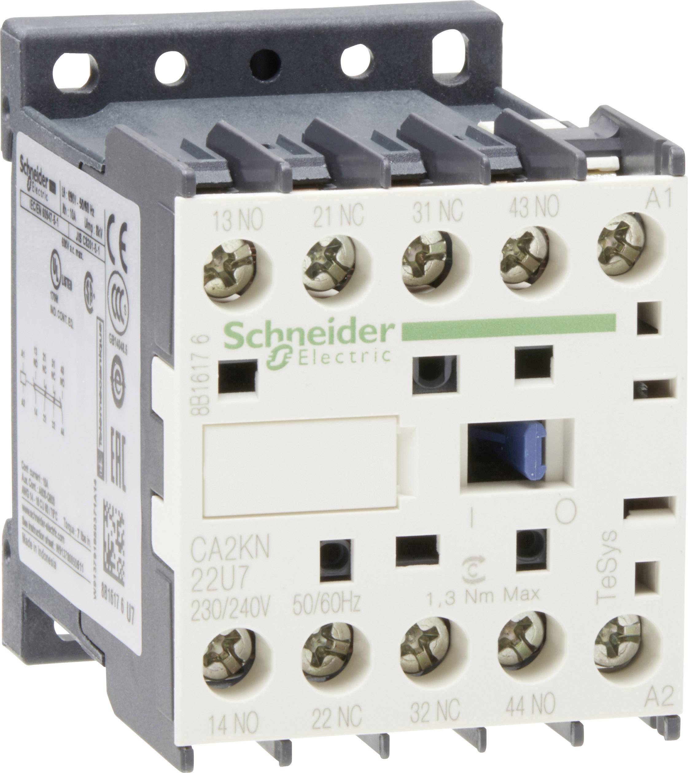 'Schütz von Schneider Electric mit mehreren Anschlussklemmen und Steuerungselementen, geeignet für 230/240V und 50/60Hz.'