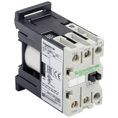 Ein elektrischer Schütz von Schneider Electric, Modell CA2 SK mit CE-Zeichen, für Steuerungen oder industrielle Anwendungen.