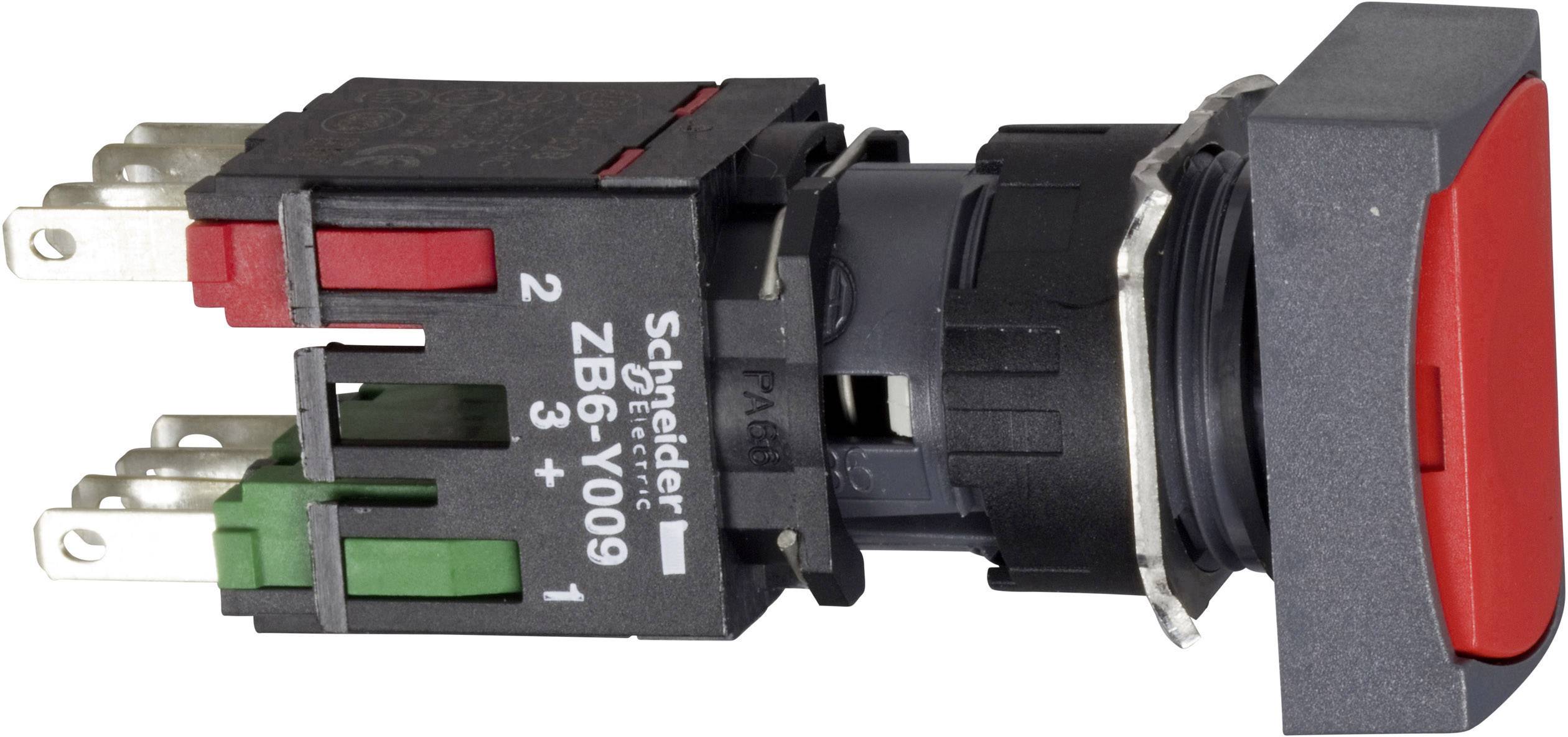 Schneider Electric XB6DA45B XB6DA45B Drucktaster 250 V 3 A tastend (L x B x H) 57 x 24 x 18 mm IP65 1 St.