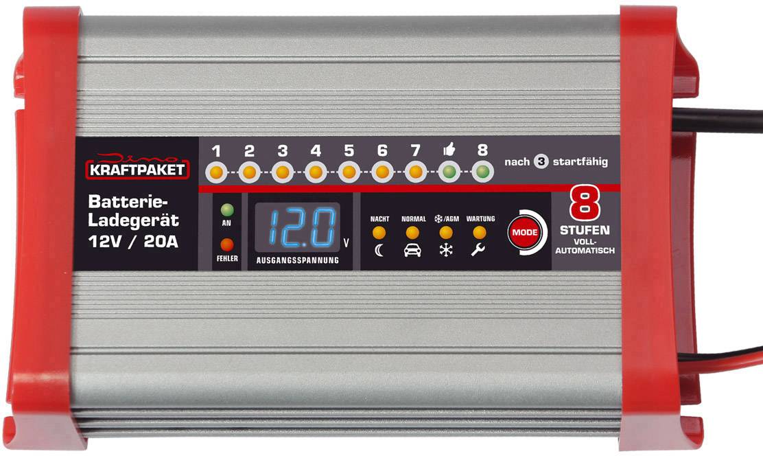 12V-Batterieladegerät mit Camping-Funktion und Memory-Speicher