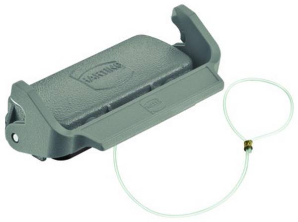HARTING Schutzkappe 16B Metall mit 1 Bügel für Oberteil Verliersicherung mit großer Schlaufe incl. 1 x Easy Lock