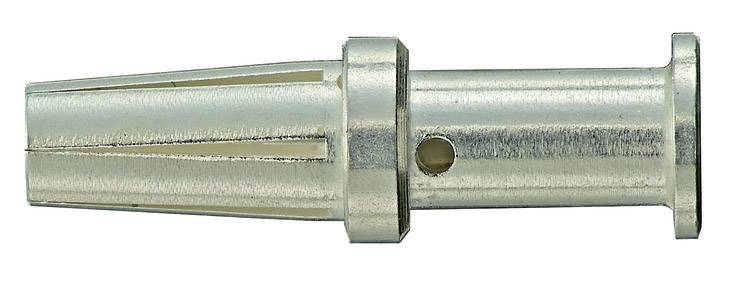 Metallischer Dübel mit zylindrischem Körper und konischem Ende, geeignet für mechanische Verbindungen oder Befestigungen.