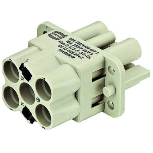 Thumbnail - 09120062763 HARTING Han Q4/2 Buchseneinsatz (F) Axialschraub- / Quick-Lock-Anschluss, 6-polig 4/2+PE 400V/690V - 250V