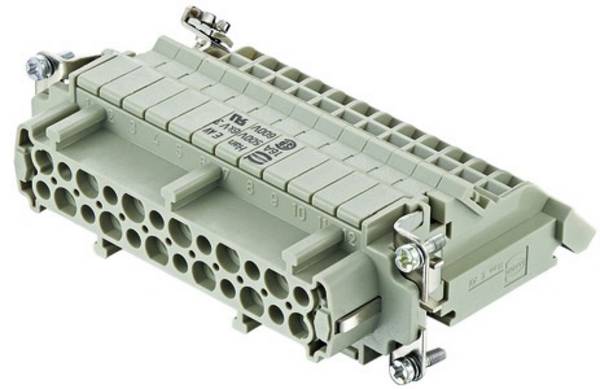 HARTING Han 24E Anschlussverteiler Buchseneinsatz (F) ""links"" Schraubanschluss, 24-polig+PE 500V, 16A - 1 Stück