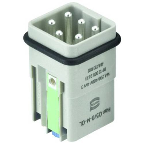 Thumbnail - 09120052634 HARTING Han Q5/0 Stifteinsatz (M) Quick-Lock-Anschluss, 5-polig+PE 230V/400V, 16A - 1 Stück