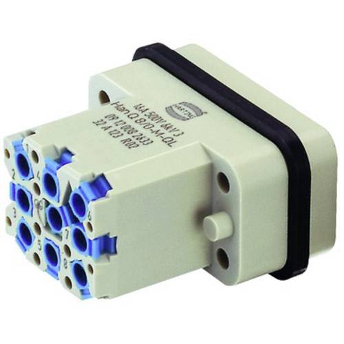 09120082633 HARTING Han Q8/0 Stifteinsatz (M) Quick-Lock-Anschluss, 8-polig+PE 500V, 16A - 1Stück