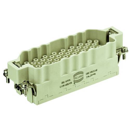 Thumbnail - 09320643001 HARTING Han 64EEE Stifteinsatz (M) Crimpanschluss, 64-polig+PE 500V, 16A - 1 Stück