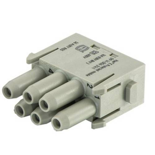 Thumbnail - 09140063141 HARTING Han E Protected Modul Buchseneinsatz (F) Crimpanschluss, 6-polig 830V, 16A - 1 Stück