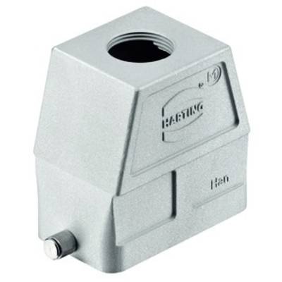 Gehäuse eines Industriesteckverbinders aus Metall mit der Aufschrift 'HARTING'.