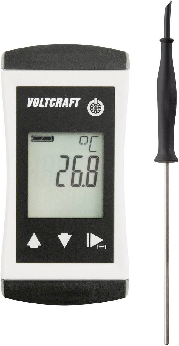 VOLTCRAFT PTM 100 + TPT-200 Temperatur-Messgerät kalibriert (DAkkS-akkreditiertes Labor) -200 - 450 °C Fühler-Typ Pt1000 IP65