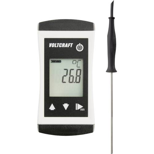 VOLTCRAFT PTM 100 + TPT-201 Temperatur-Messgerät kalibriert (DAkkS-akkreditiertes Labor) -200 - 450 °C Fühler-Typ Pt1000...