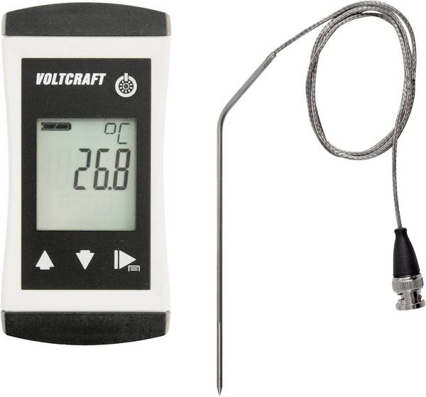 VOLTCRAFT PTM 100 + TPT-209 Temperatur-Messgerät kalibriert (ISO) -200 - 450 °C Fühler-Typ Pt1000 IP65