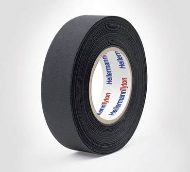HellermannTyton HTAPE-PROTECT180-PET-BK 712-10002 Gewebeklebeband   (L x B) 25 m x 19 mm 1 St.