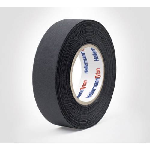 HellermannTyton HTAPE-PROTECT180-PET-BK 712-10002 Gewebeklebeband (L x B) 25 m x 19 mm 1 St.