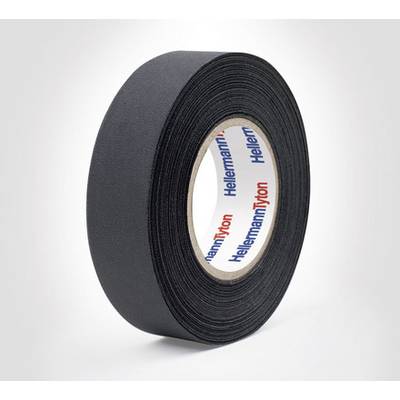 Schwarzes Isolierband mit Markenaufdruck auf der inneren Rolle. Geeignet für Kabelisolierung und Befestigungen.