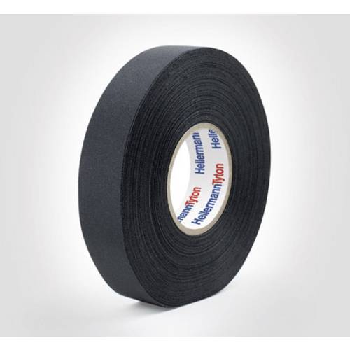 HellermannTyton HTAPE-PROTECT250-PET-BK 712-10003 Gewebeklebeband (L x B) 25 m x 19 mm 1 St.