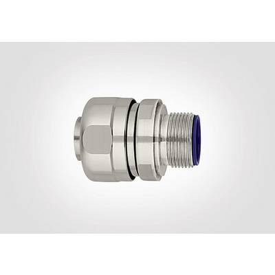 Metallverbinder mit geradem Gewinde und Dichtung, für Schläuche und Rohre in Industrieanlagen geeignet.