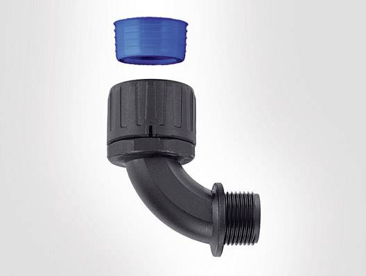 Hellermann Tyton 166-22802 - Schlauchbogenstück - Schwarz - PA66 - M20x1.5 - 1,3