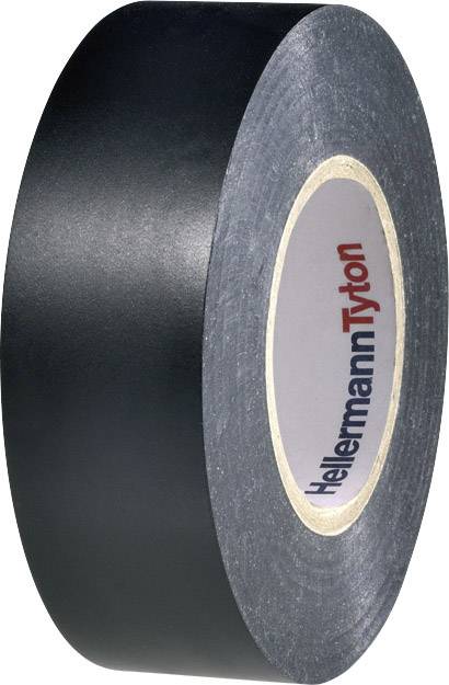 Schwarzes Isolierband von HellermannTyton; verwendbar für elektrische Isolierung und Kabelbündelung.