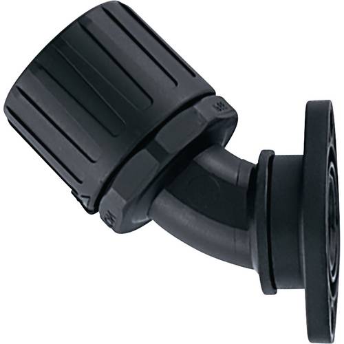 HellermannTyton 166-23600 HG16-45FL-PA66-BK Schlauchverschraubung Schwarz 45° 1 St.