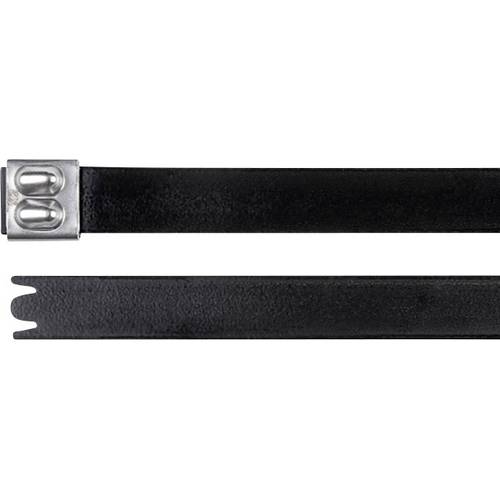 Thumbnail - HellermannTyton 111-00299 MBT14XHFC-SS316/SP-BK Kabelbinder 362 mm 12.30 mm Schwarz mit Kugelverschluss, UV-stabilisiert...