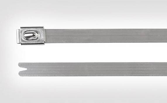 HellermannTyton 111-93148 MBT14SS-SS304-ML Kabelbinder 362 mm 4.60 mm Silber mit Kugelverschluss 1 St.