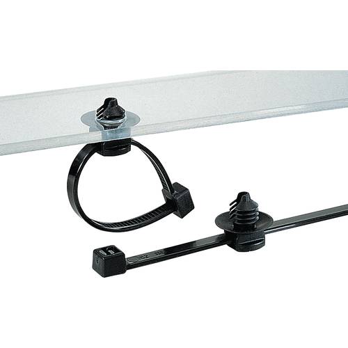 Thumbnail - HellermannTyton 150-31097 T30LFT6LG-PA66HS/PA66HIRHS-BK Kabelbinder 200 mm 3.50 mm Schwarz mit Spreizanker 500 St.