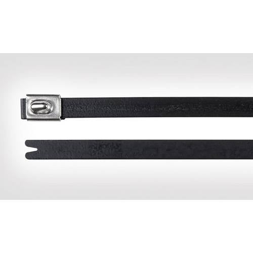 Thumbnail - HellermannTyton 111-00288 MBT5SFC-SS316/SP-BK Kabelbinder 127 mm 4.60 mm Schwarz mit Kugelverschluss, UV-stabilisiert 1 ...