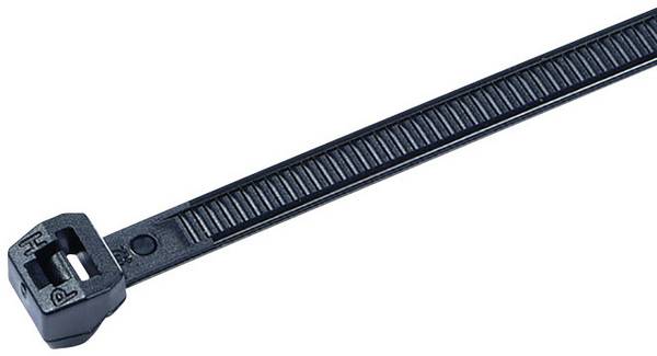 HellermannTyton 118-04701 T18ROS-PA66HS-BK Kabelbinder 100 mm 2.50 mm Schwarz Hitzestabilisiert 500 St.