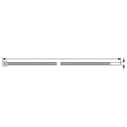 Thumbnail - HellermannTyton 138-00034 UB270C-N-PA66-NA Kabelbinder 270 mm 4.60 mm Natur 100 St.