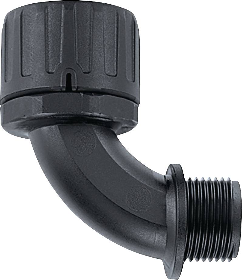 HellermannTyton 166-22209 HG67-90-M63-PA66-BK Schlauchverschraubung Schwarz M63 90° 1 St.