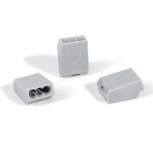 HellermannTyton 148-90035 HECE-3-PA66-GY Verbindungsklemme flexibel: - starr: 1-2.50 mm² Polzahl: 3 1 St. Grau