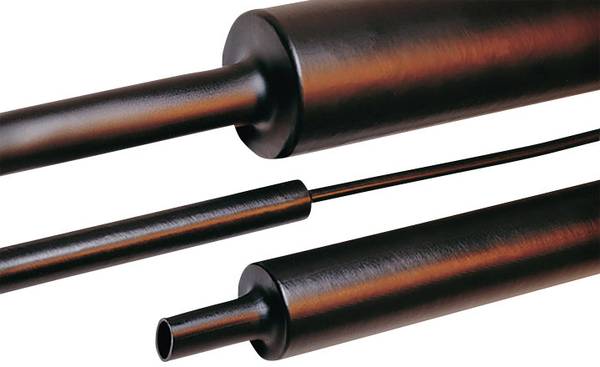 HellermannTyton 323-20120 Schrumpfschlauch mit Kleber Schwarz 12 mm 3 mm Schrumpfrate:4:1 1 m