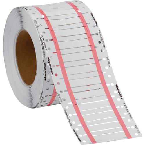 HellermannTyton 553-71000 TULT2.4-0.8DS-1x50WH-PO-X-WH Schrumpfschlauchmarkierer Weiß 1000 St.