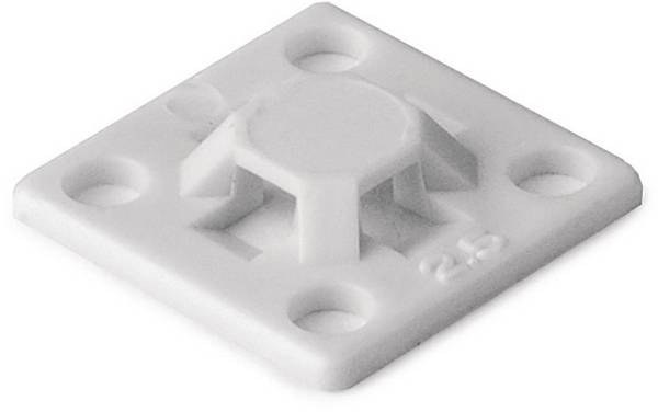 HellermannTyton MB2A-PA66-WH Klebesockel selbstklebend, schraubbar 151-01802 Weiß 2 St.